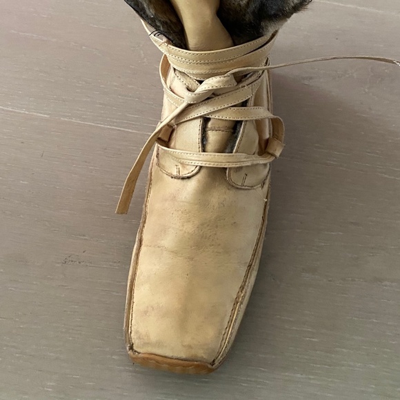 BROWNS COUTURE MUKLUK- buttery leather with real fur lining, size 41 - Picture 3 of 12